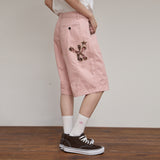チェックアップリケハーフパンツ