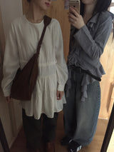 Winkle Frill Blouse T-Shirt (3colors)