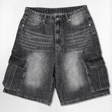 ベーシック ウォッシング バミューダ カーゴデニムパンツ - 3カラー