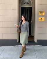 [ORIGINAL] Pudding Frill Angora Knit Cardigan