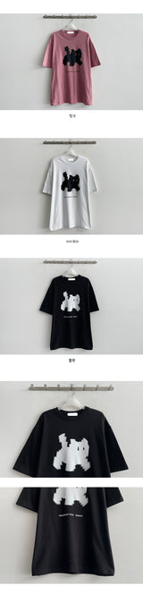 Rum Firm Cats Over Fit Short Sleeve T-Shirt