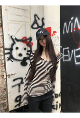 Stripe slimline long-sleeve t-shirt
