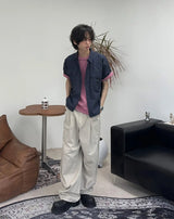 ルペンピンタックワイドコットンパンツ