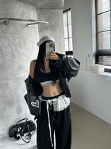 Track Point String Wide Pants
