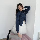 KIRIGIRL フーディージップアップ _NAVY
