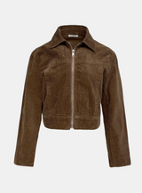 Della Corduroy Short Zip-Up Jacket
