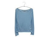 Tates U-Neck Wool Sheer T-Shirt (5c)