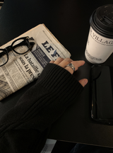 Look Estee Daily Ribbed Modal Henry Neck Knit