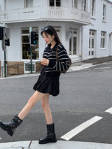Clang wool striped cardigan