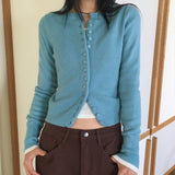  Foan bean button knit cardigan