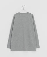 [unisex] Napyu Slit Over Plain Long Sleeve Tee