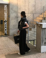 [BELLIDE MADE] スリットラインワイドトレーニングパンツ