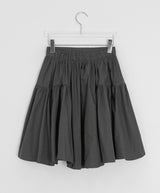 Galten shirring banding midi skirt