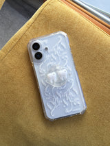 フラワーモザイクジェリーハードスマホケース