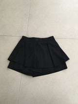 Stripe pleats culotte skirt