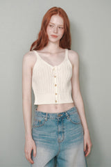 クロシェットニットベスト [Ivory]