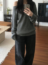 ネフオフショルダーニットウェア (3color)
