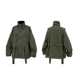 RELABEL (Dream Tailor) Adjustable Length Multi-Style Washed Distressed M65 Jacket