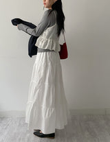 Frilled See-through Layered Bustier