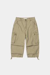 Vintage Military Capri Cargo Pants (Washed Beige)