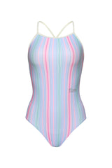 [Milky Stripes_blue cloud] ワンピース スイムウェア