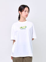 ライイングドッグTシャツ_ホワイト
