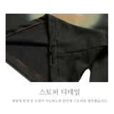'Shh!' OVER-FIT HOODY_KHAKI CHARCOAL