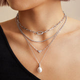 [WJSN Exy Worn] ロープツイストチェーン925シルバーネックレス N058-04H