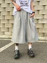 レイヤーピンタックバミューダワイドハーフパンツ2C