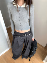 Burton belt wide slacks pants