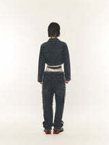 LOW-RISE DENIM PANTS (FOR UNISEX)