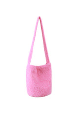 ビビッドヘアウールショルダーバッグ [Pink]