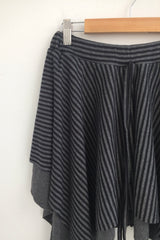 stripe ribbonline wave skirt