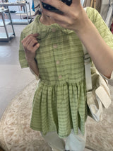 Plaid collar dress (3color) 