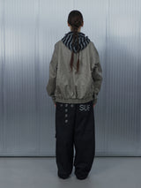 STUDDED VINTAGE JACKET / LIGHT GRAY
