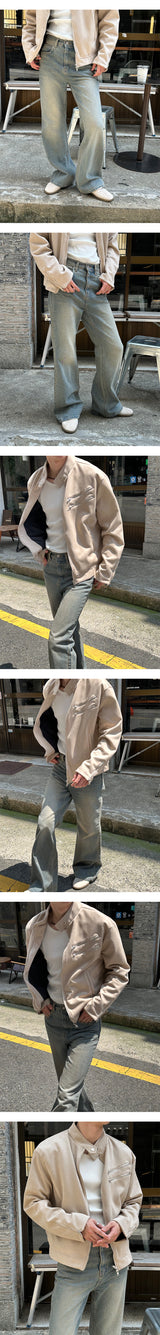[F/W] ダブルジッパースエードジャケット(3color)