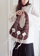 Clover Knit Bag - Brown