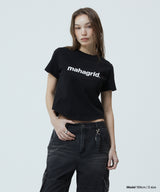 ドット ベーシック ロゴ ラウンド クロップ Tシャツ ブラック