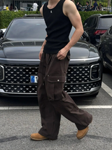 [Unisex] Dart cargo wide pants(2color)