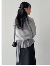 More Tencel See-Through Wrap Blouse