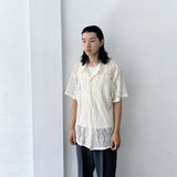 Geometric Openwork Shirt