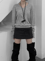 Zven Button V-Neck Knit