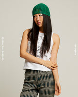 Crochet Net Beanie (green)
