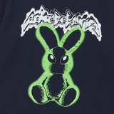 25SS ネオンエイリアンラビットショートスリーブTシャツ ダークネイビー