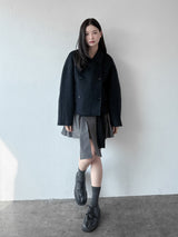  DOUBLE BUTTON WOOL COAT