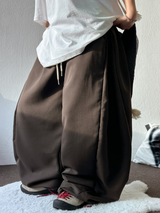 SLACKS 🥠 サイドスナップバルーンロングパンツ 🍰🤎🩶🖤4COLOR