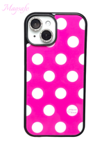 Candy bonbon phone case (Cherry pink) - black glass - magsafe