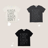 Tape Lettering Loose Slim-Fit Short-Sleeved T-shirt (3 colors)