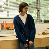 Stitch Point Oversized Cardigan_Blue
