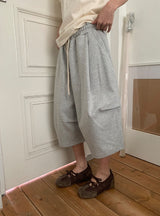 [unisex] Mesa Basic Pintuck Wide Bermuda Shorts